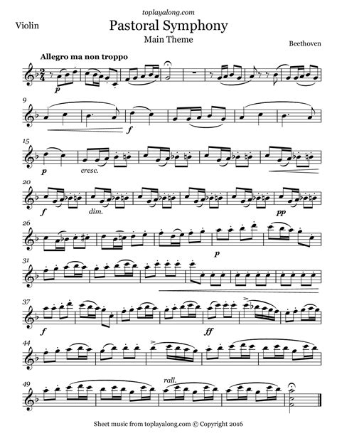 Symphony No. 6 Pastorale Mvt 2 For Flute Choir